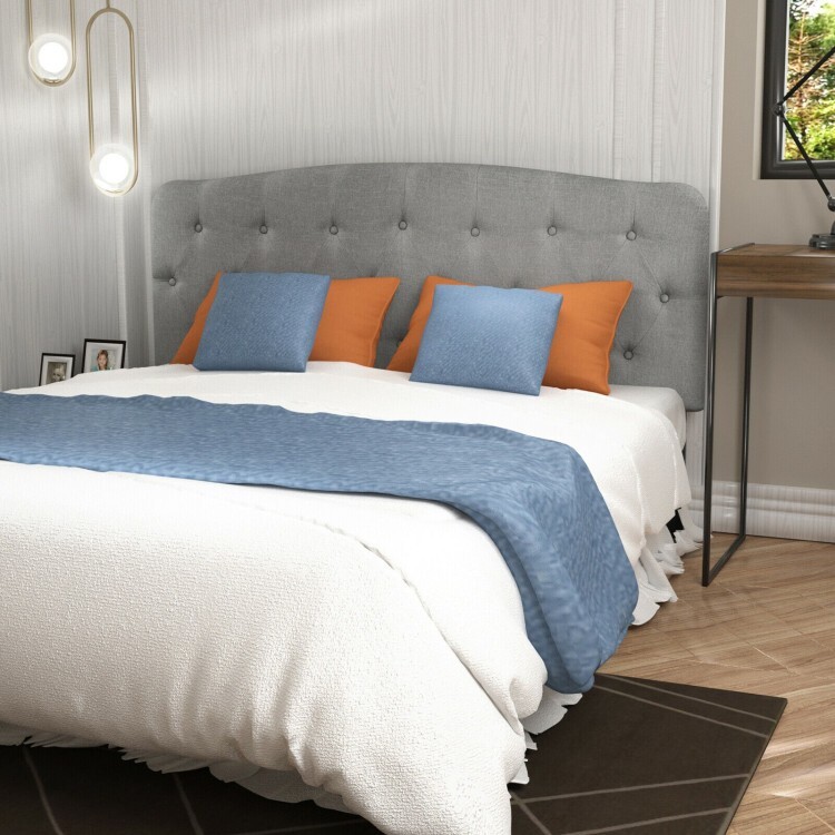 Full Size Button Tufted Headboard Upholstered Headboard With Adjustable Heights