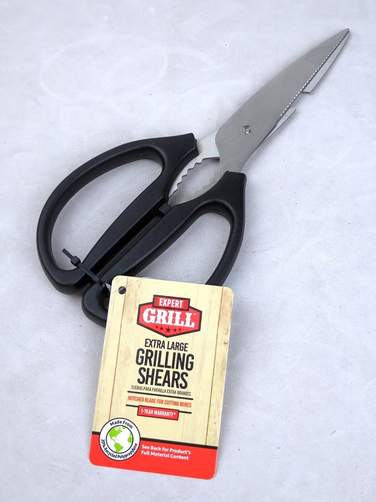 Multi-Function GRILLING SCISSORS/SHEARS, Heavy Duty, JUMBO Size/Large Hands, NEW