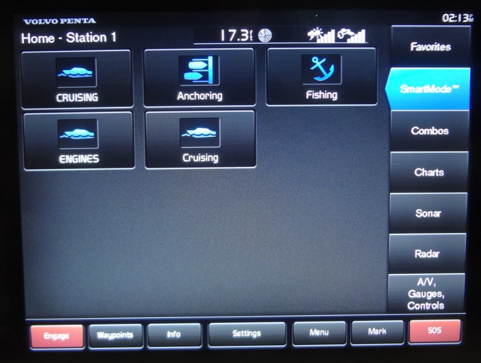 GARMIN VOLVO PENTA GLASS GPSMAP 8212 GPS CHARTPLOTTER FISHFINDER DISPLAY UNIT