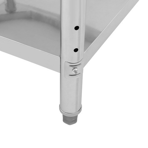 Commercial Work Table Adjustable Work Bench Kitchen Stainless Steel Prep Table