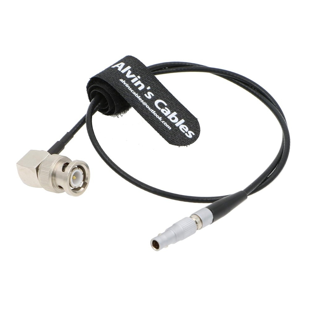 BNC Right Angle to 4 Pin Timecode Input Adapter Cable for Red Epic Scarlet 50cm