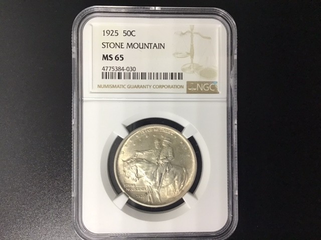 1925 Stone Mountain Half Dollar – NGC MS65 – Gem Commemorative – Sharp Luster