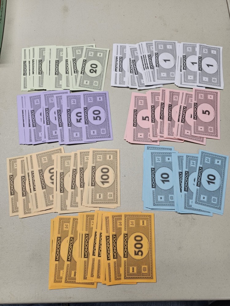 Replacement Money For Maonopoly Board Game