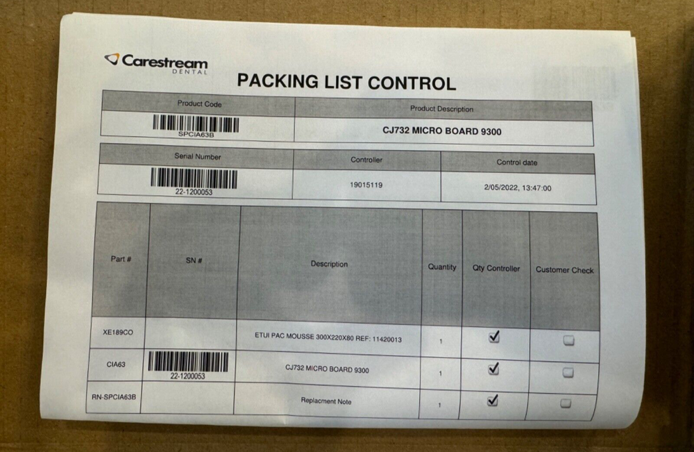 kodak 9300 cone beam ct scanner microboard