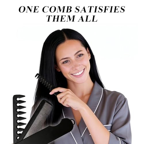 3PCS Texture Comb Set, Texture Fringed Comb and Texture Comb Men for Styling,