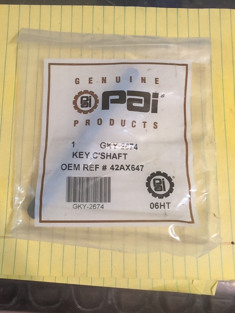 Pai 2674 Mack 42AX647 Countershaft Key