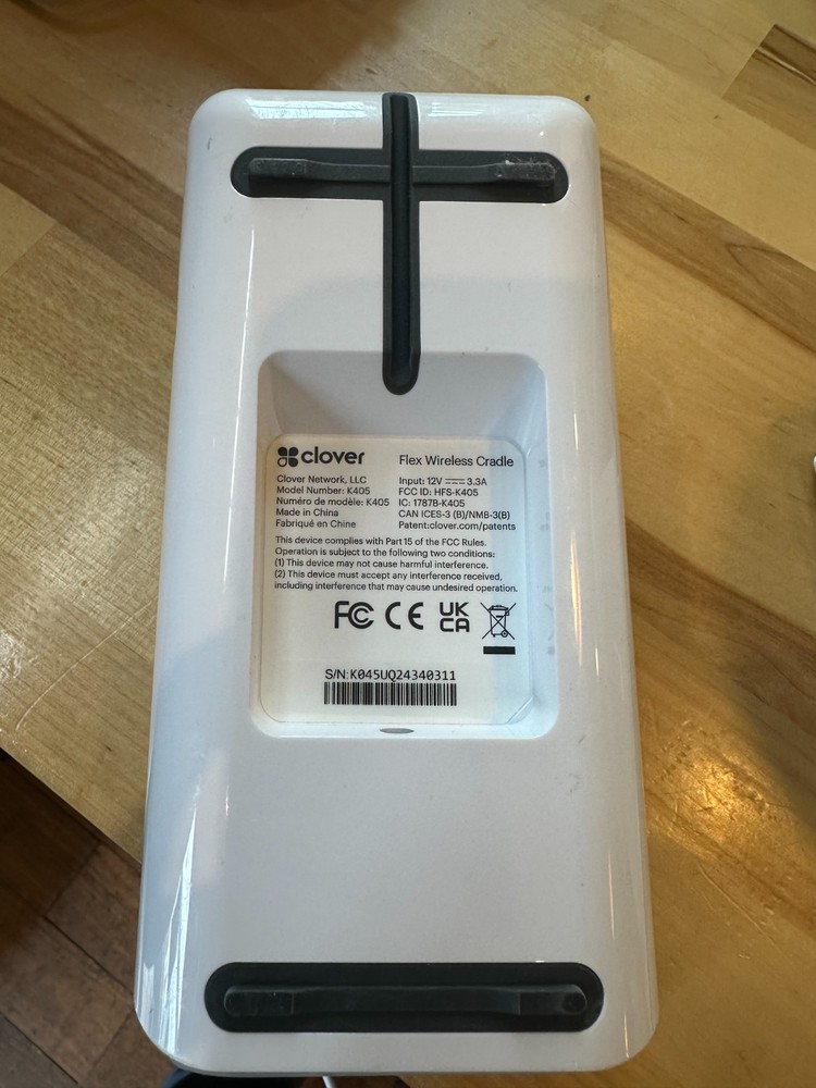 Clover Retail POS System Handheld Touchscreen Terminal White w/Cradle