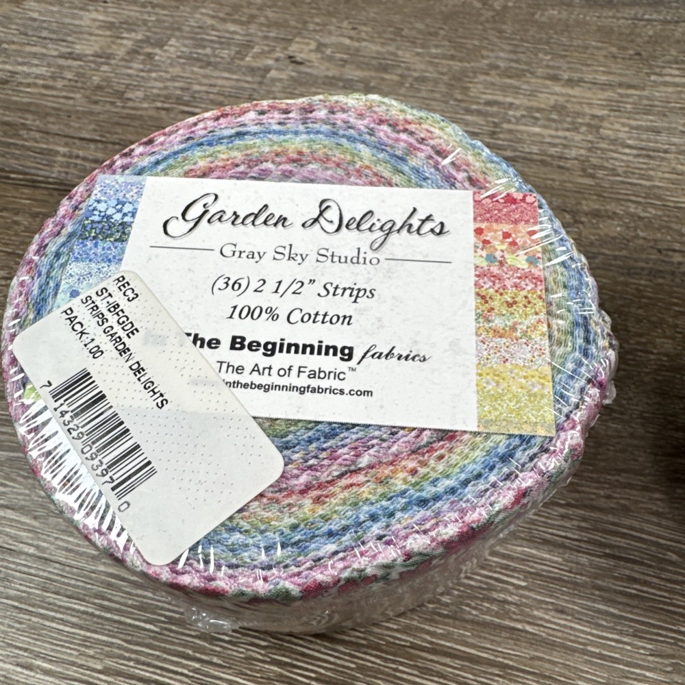 In the Beginning "Garden Delight" pattern Jelly Roll 2 Pkgs