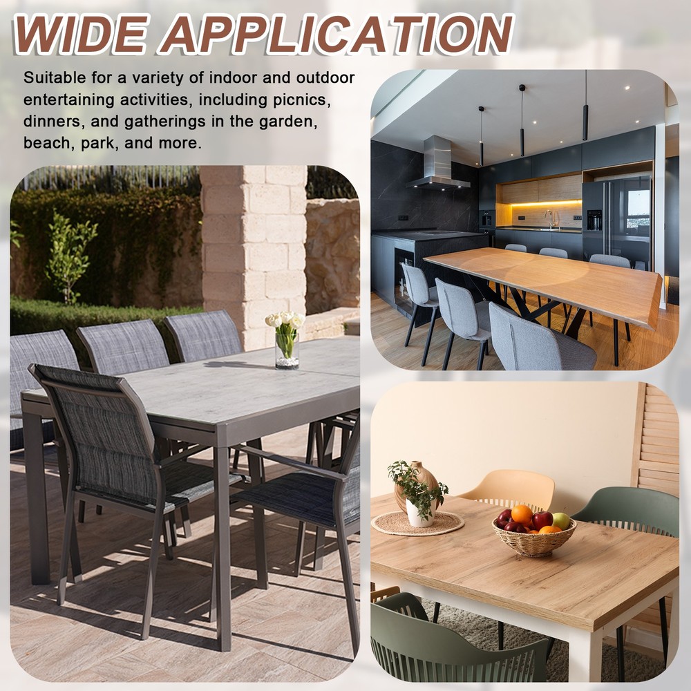 Fitted Tablecloth Fit 4ft Rectangle Table, Table Cover (48"x23", White)