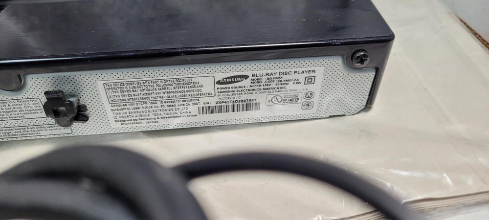 Samsung Dvd Player Model # BDFM51 ( No Remote) Tested/ Works