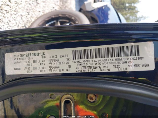 LEFT REAR DOOR WINDOW REGULATOR OEM 2017 DODGE RAM1500