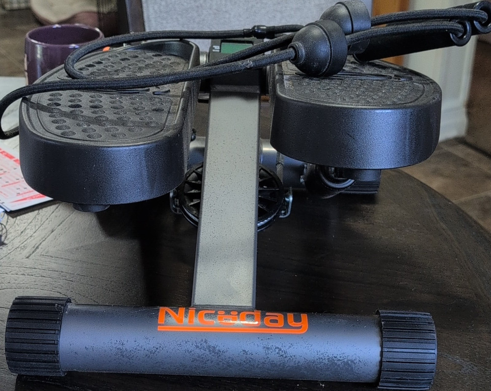 Niceday Mini Stepper with Resistance Bands, LCD Display, Adjustable Resistance