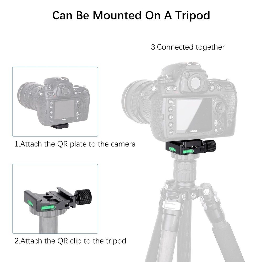 50mm Tripod Quick Release Plate and Clamp Base Kit Camera Mount Adapter