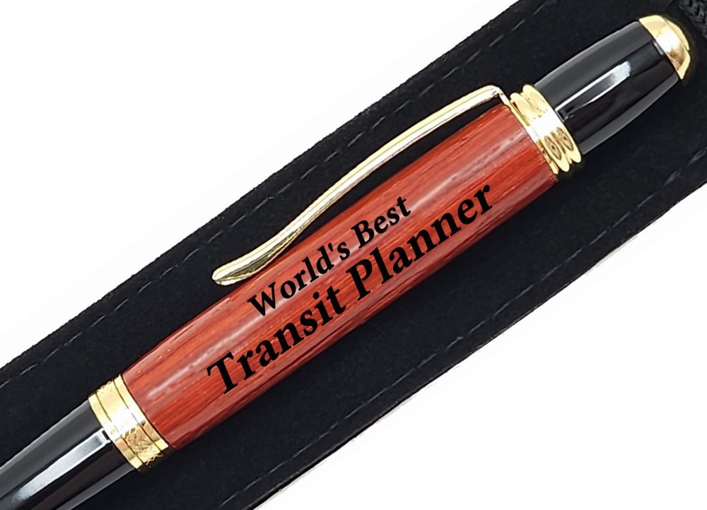 Gift For Transit Planner World's Best Transit Planner Present Engraved Pen