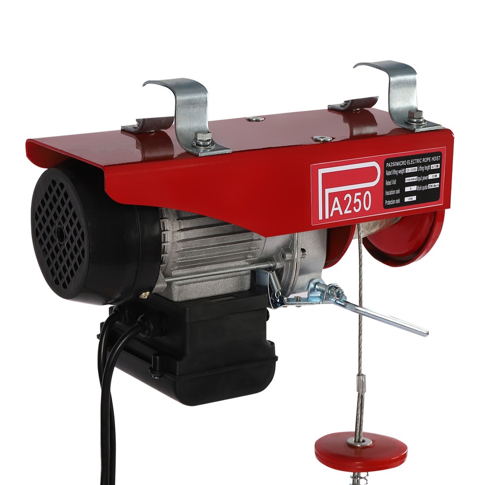 2200LBS Electric Hoist Winch Engine Crane with Wired Remote 110V