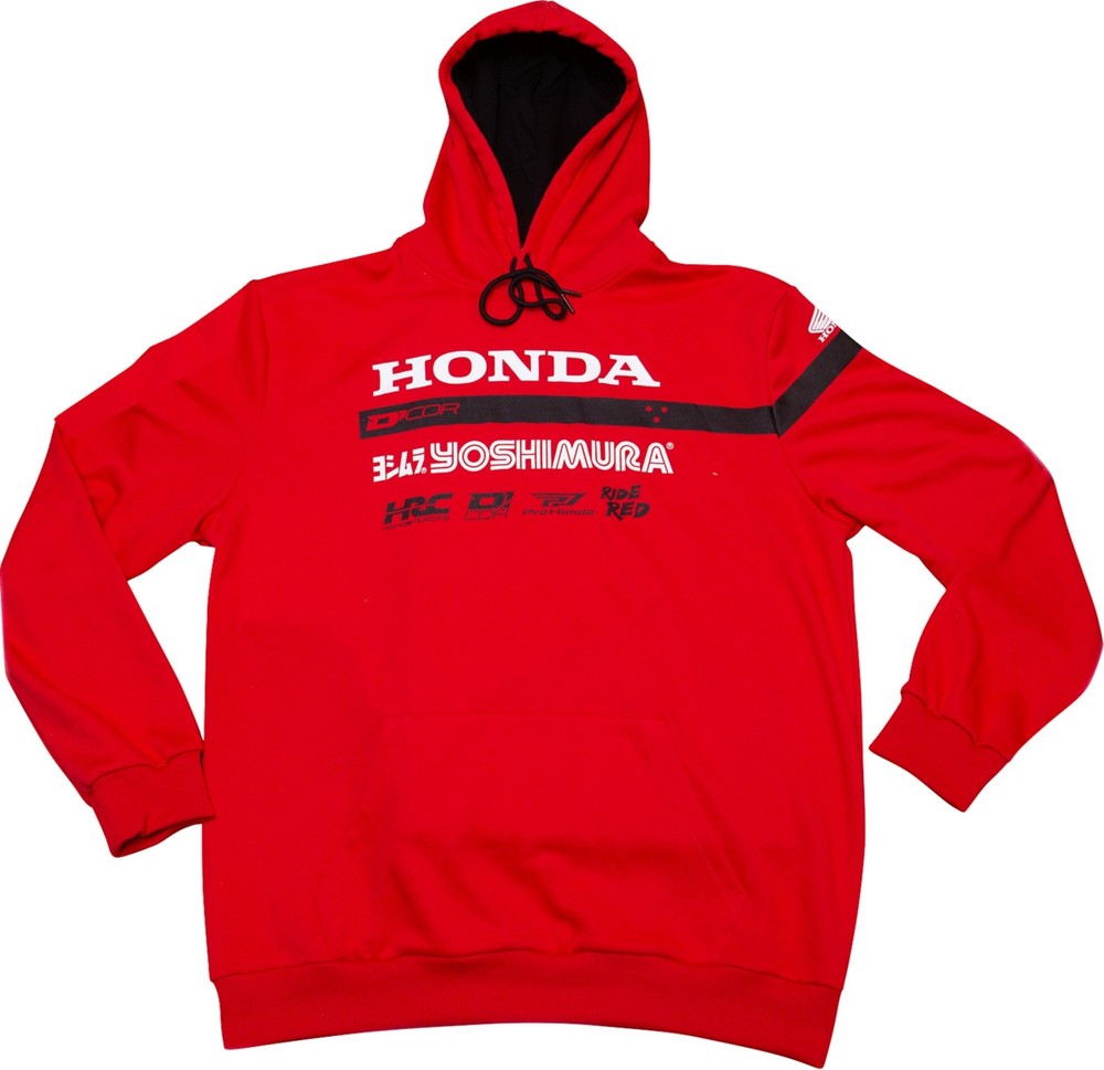 D'Cor Visuals Honda Factory 2 Mens Pullover Sweatshirt Red
