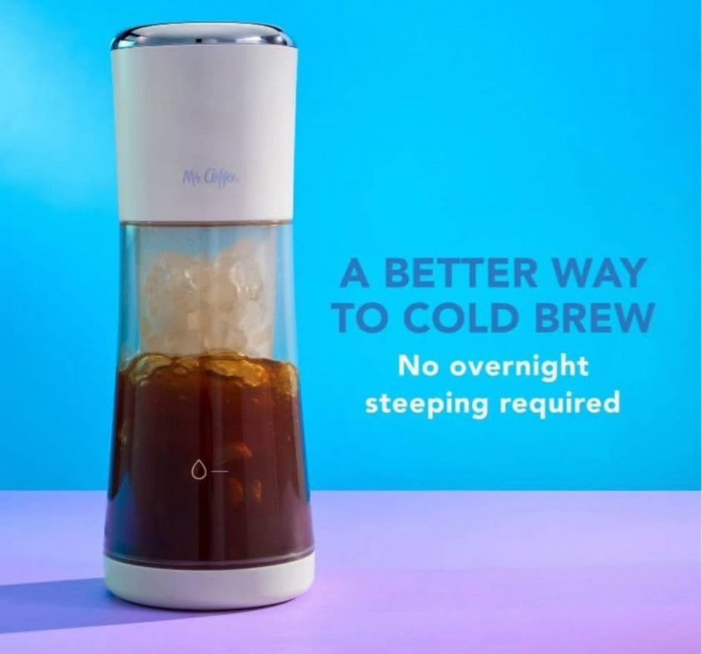 Mr. Coffee Cold Brew Coffee Maker White One-touch Operation Matte Plastic