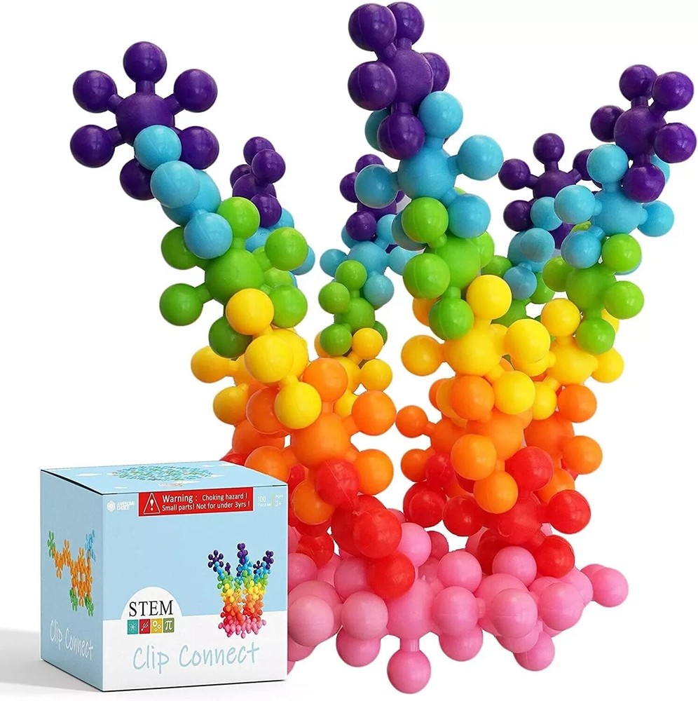 Clip Connect 100 Pieces Diameter 1.5", Interlocking Solid Plastic-Open BOX