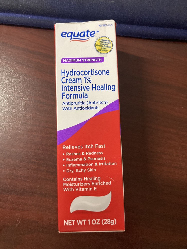 Equate, Hydrocortisone Cream 1% Intensive Healing Formula, Max. Strength, 1 oz.