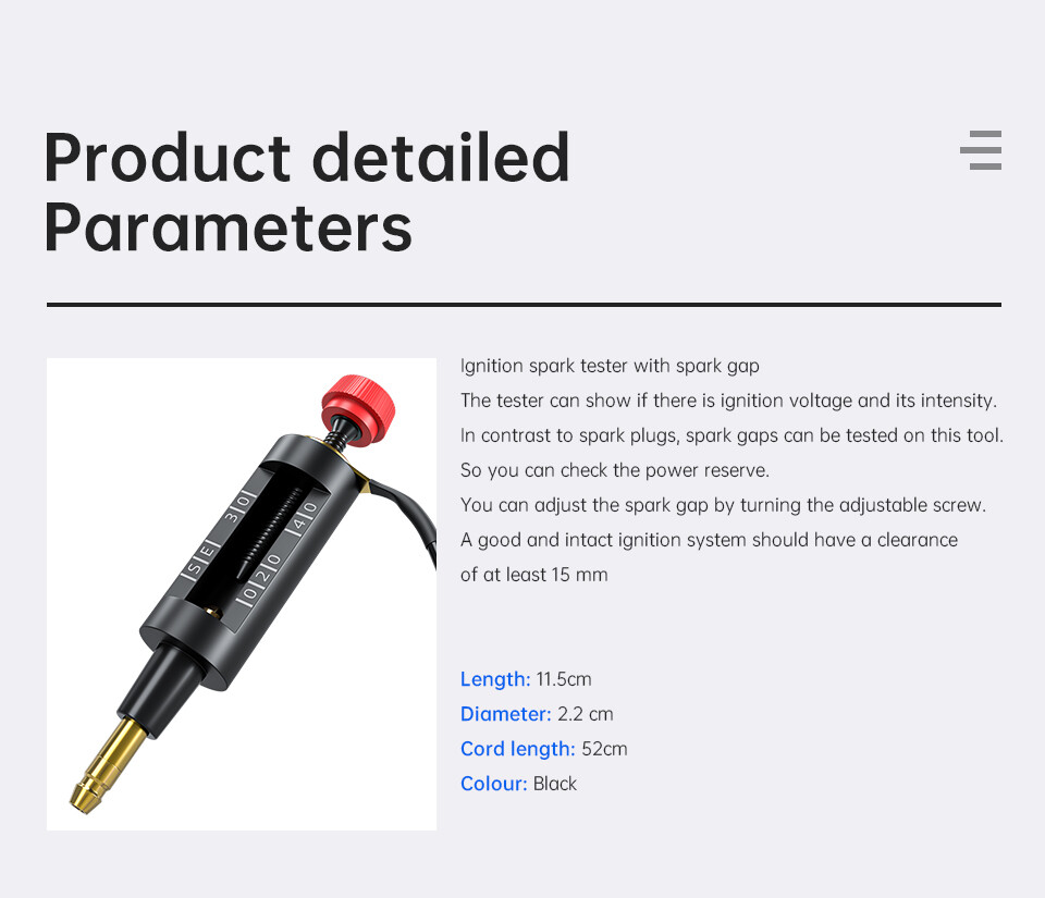 Spark Plug Tester Adjustable Ignition System Coil Tester Coil-on Circuit Tester