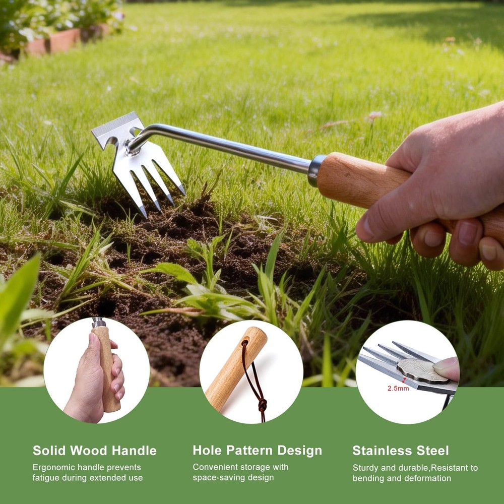 Weed Puller Tool, Garden Weeder Tool, Weed Remover Tool, Stainless Steel, Ant...