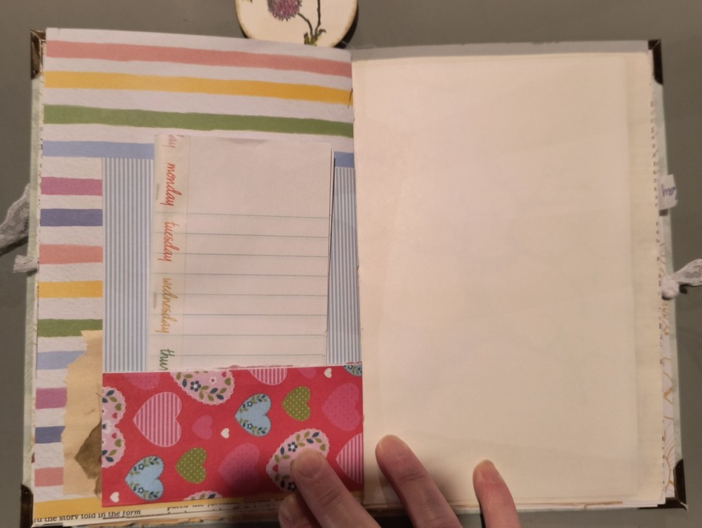 Handmade fabric covered junk journal