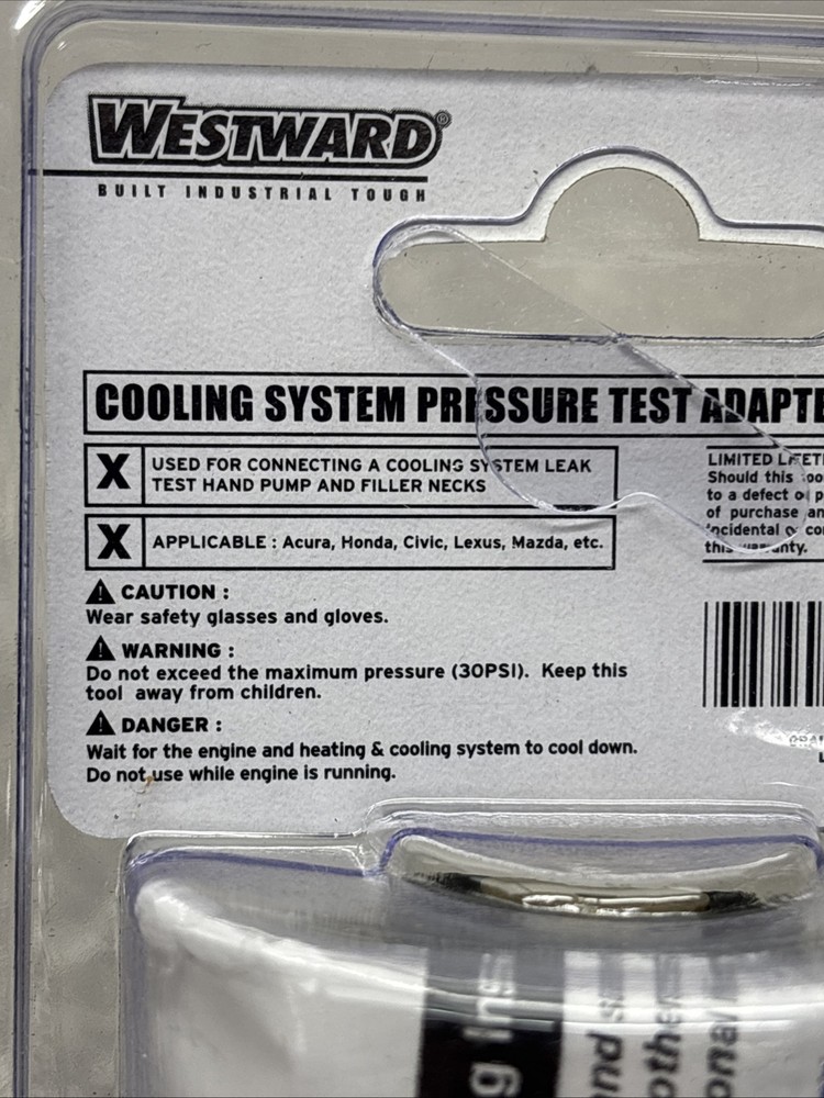 NEW WESTWARD 1YMH8 COOLING SYSTEM PRESSURE LEAK TEST ADAPTER