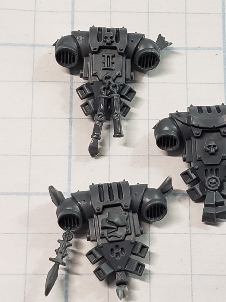 Warhammer 40k Grey Knight Bits Strike Squad Engraved Backpacks x5 EB05