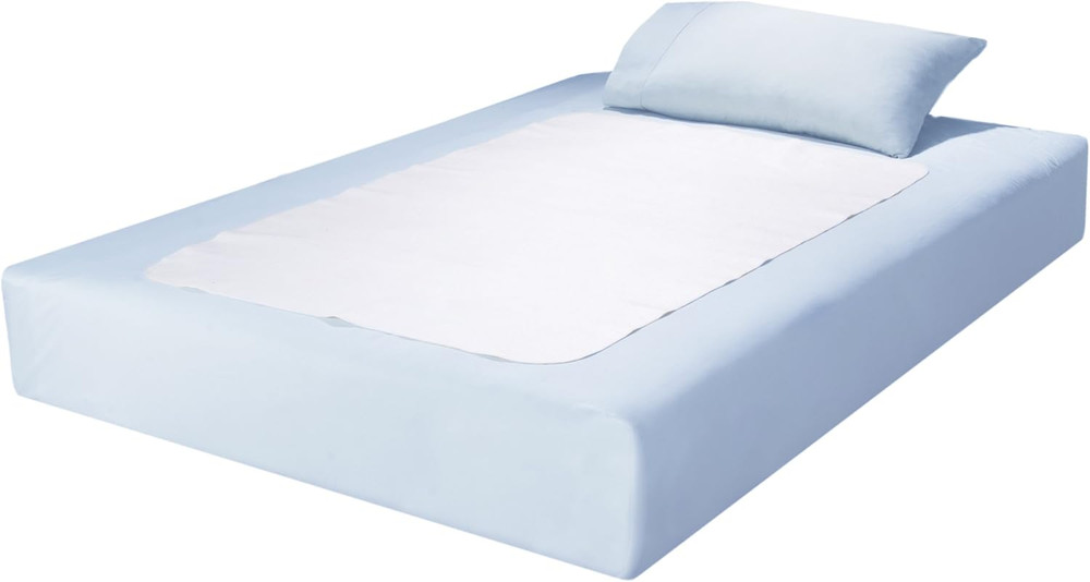 Fresh Ideas Waterproof Pad Mattress Protector, 36" X 54", White