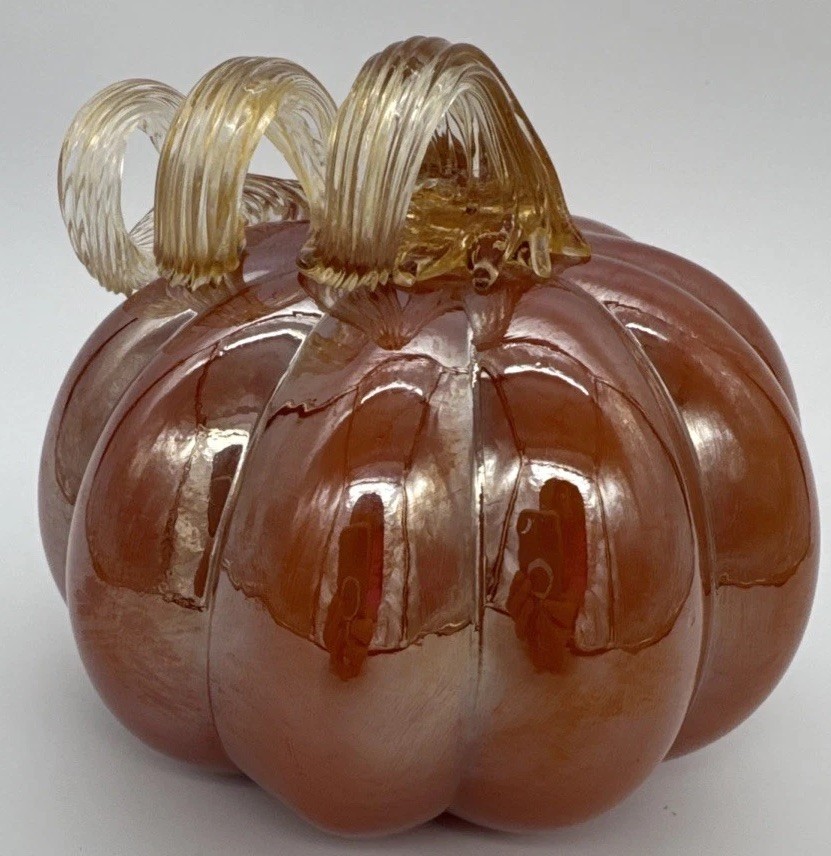 Mikasa Blown Glass Pumpkin Decor