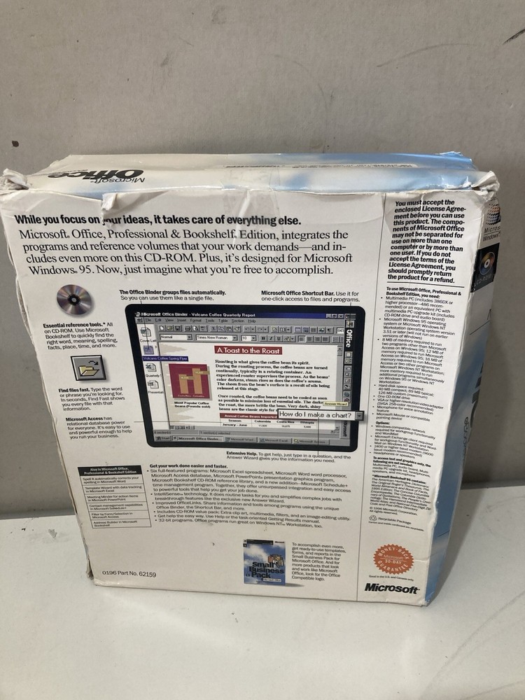 Microsoft Office Professional & Bookshelf Designed for Windows 95 Upgrade