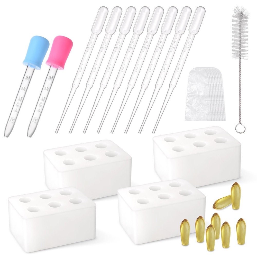 Reusable Silicone Suppository Molds Kit, 2ML | Includes 4 Suppository Mold Trays