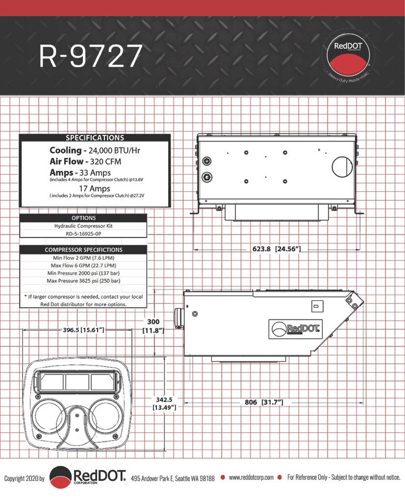 Red Dot AC Unit 24v Rooftop Mount R-9727-3-24P