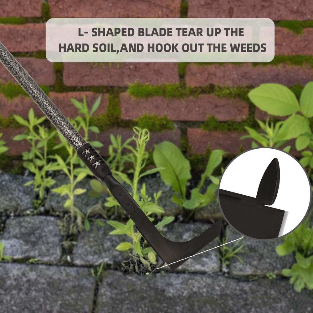 Crack Weeder, Long Handle Crevice Weeding Tool, 48" Efficient Weeder Tool Sta...