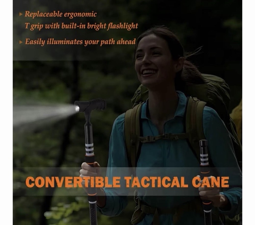 Lightweight Survival Hiking Stick - Adjustable Trekking Pole