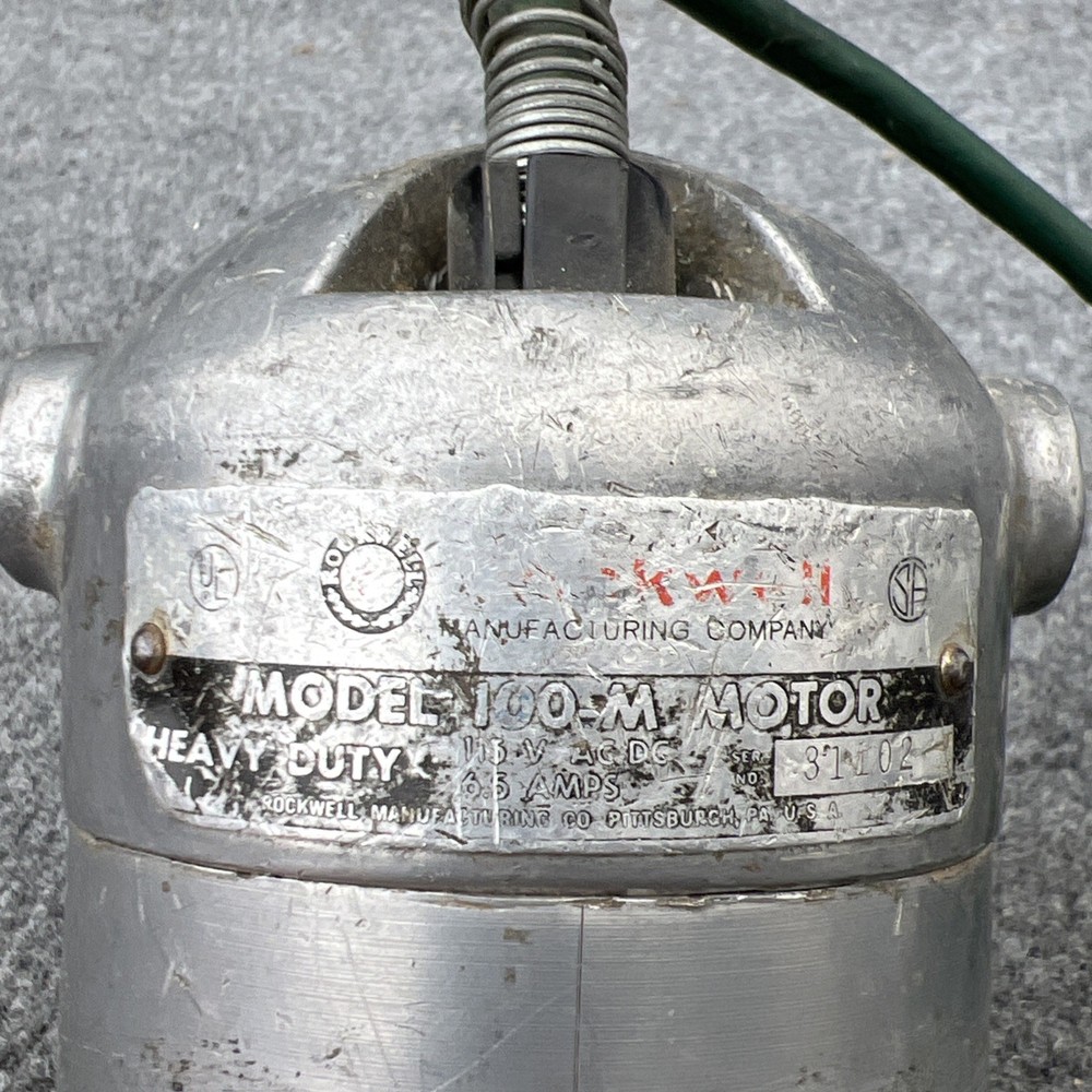 Rockwell Model 100-M Router Motor Only Used