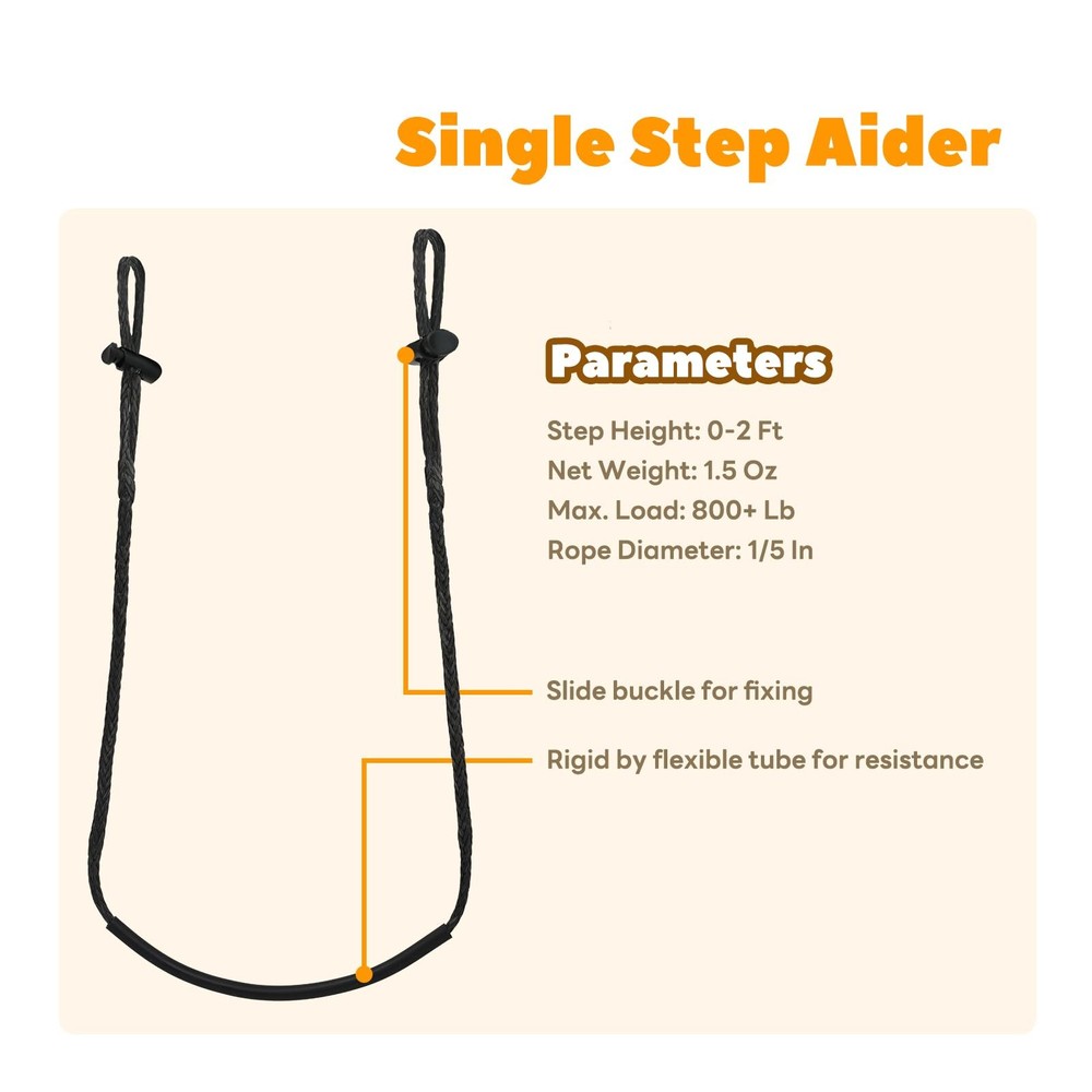 Climbing Stick Aider for Hunting Daisy Chain Single Step