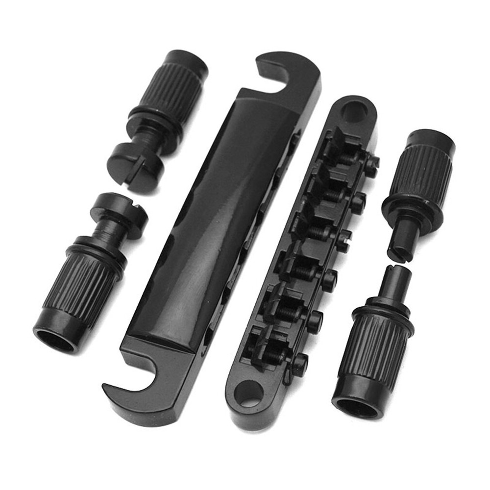6 String Electric Guitar Saddle Bridge Tailpiece with Studs Guitar Part
