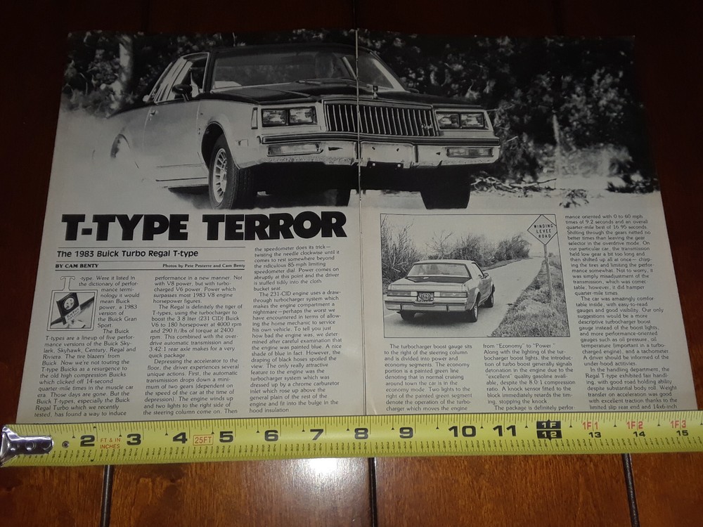 1983 BUICK TURBO T TYPE REGAL ORIGINAL ARTICLE