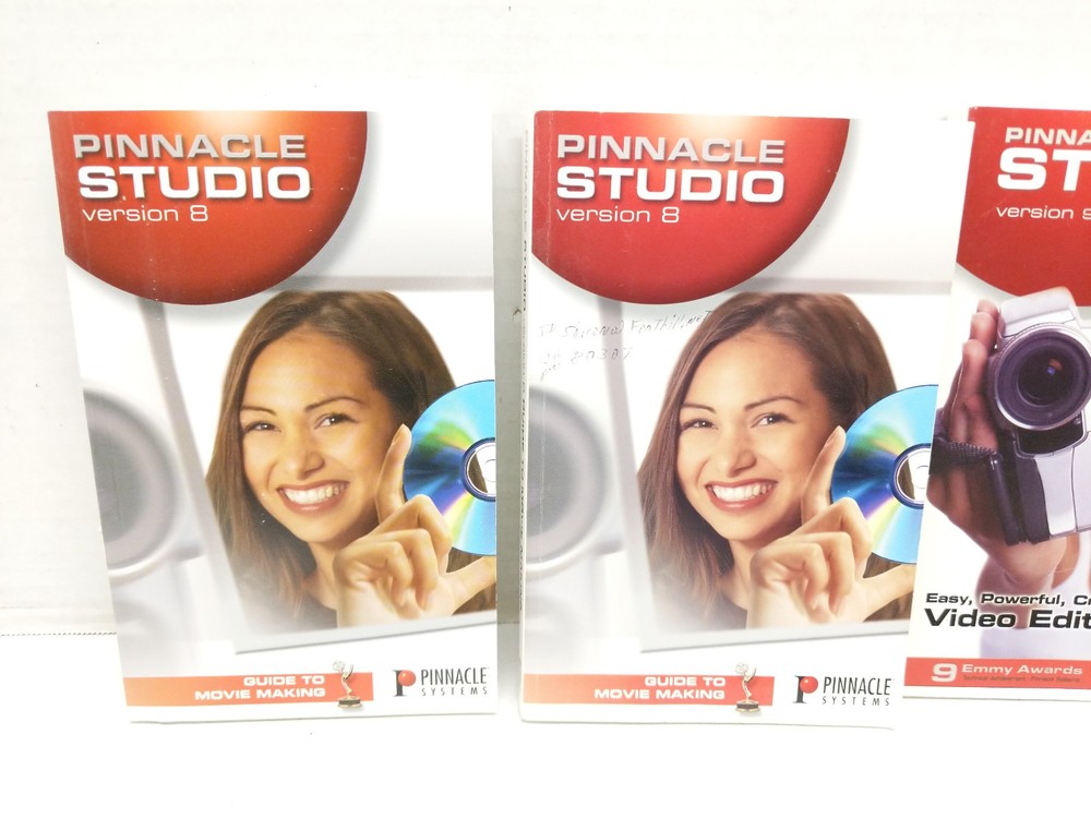 Pinnacle Studio 8 w/version 9 & 10 upgrade PC Software