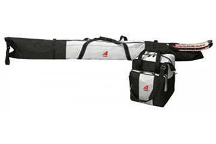 Deluxe Two-Piece Ski & Boot Bag Combo Silver/Blk