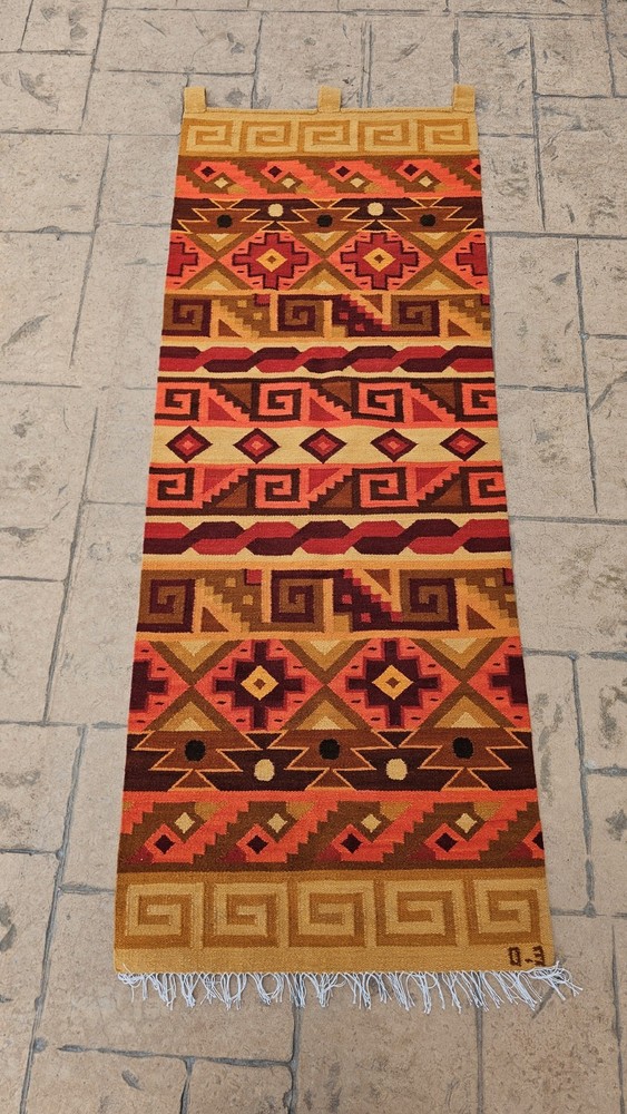 Hand Woven Peruvian Tapestry 24x64 Inches