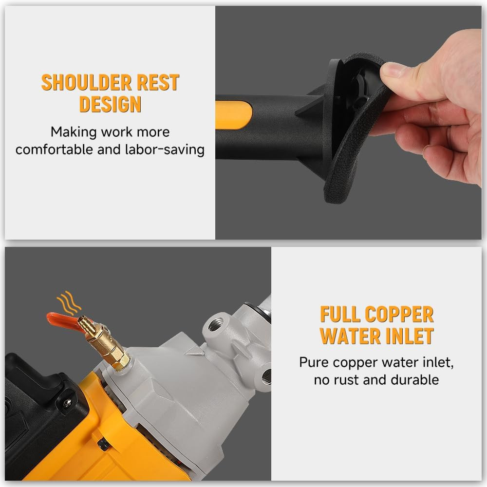 Diamond Core Drilling Machine 1700W Handheld Variable Speed Wet Dry Core Drillin