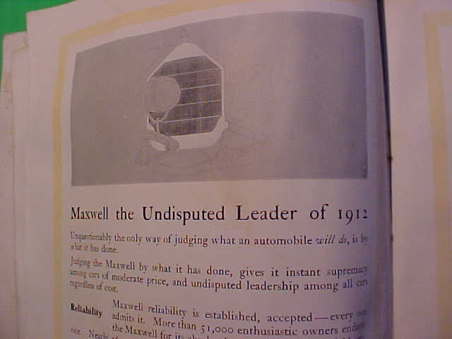 1912 Maxwell Motor Car Catalog