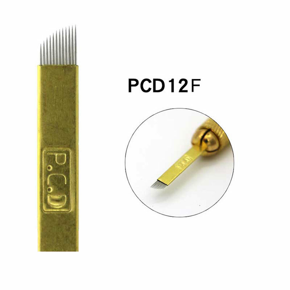 Microblading PCD 12 14 19 U Shape Needles Permanent Makeup Tattoo Eyebrow Blades
