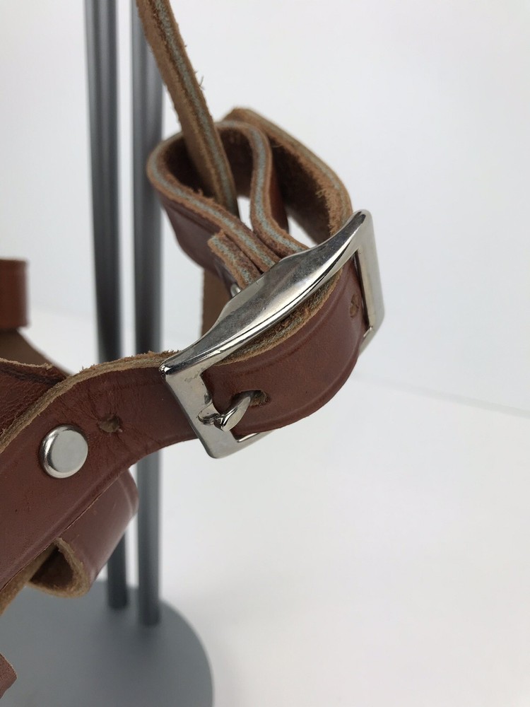Vintage Leather Muzzle Medium Build Adjustable Made Of Thick Brown Leather