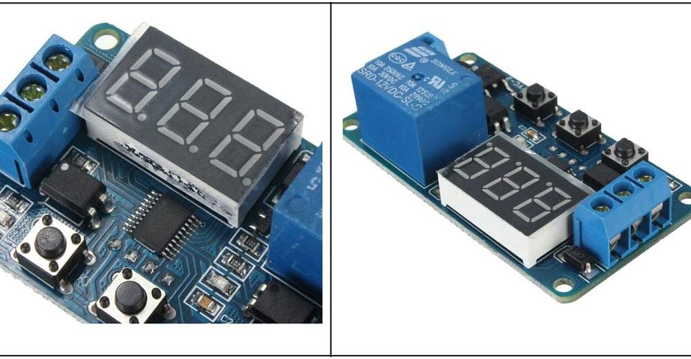 DC 12V Time Delay Relay Module, 0.1Sec to 999Min Adjustable