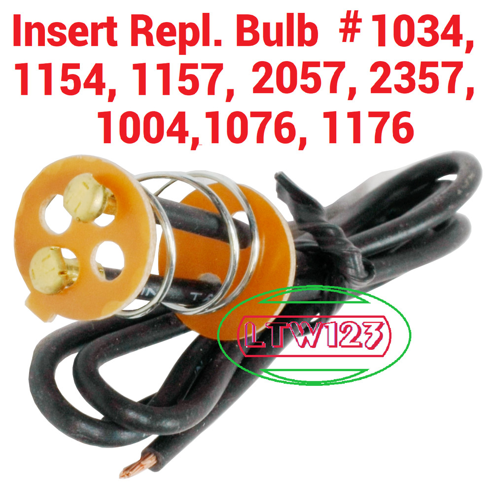 (2) Insert Bulb Socket fit Bulb # 1157, 2057, 1142, 1076,