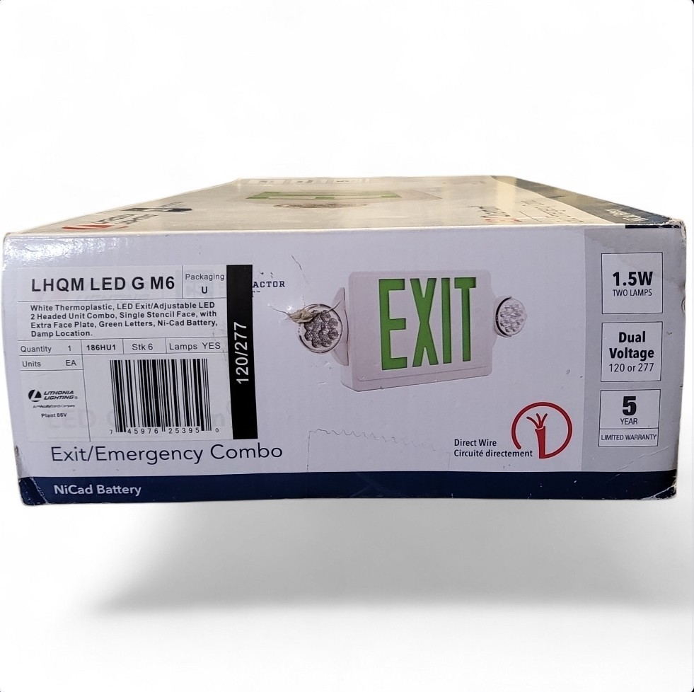 Lithonia Lighting Contractor Select Exit/Emergency Light Combo Dual Voltage