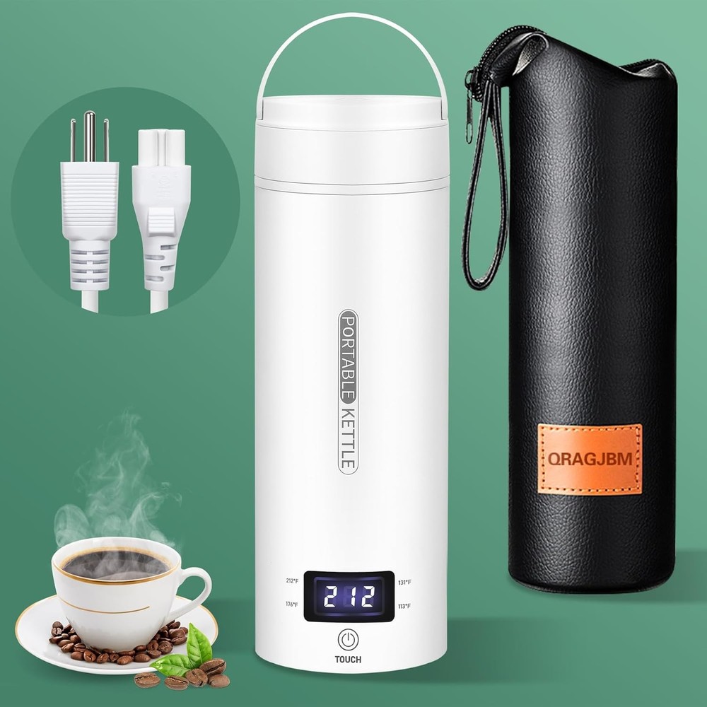 Travel Electric Kettle Small Portable Mini Water Boiler with 4 Temp Control